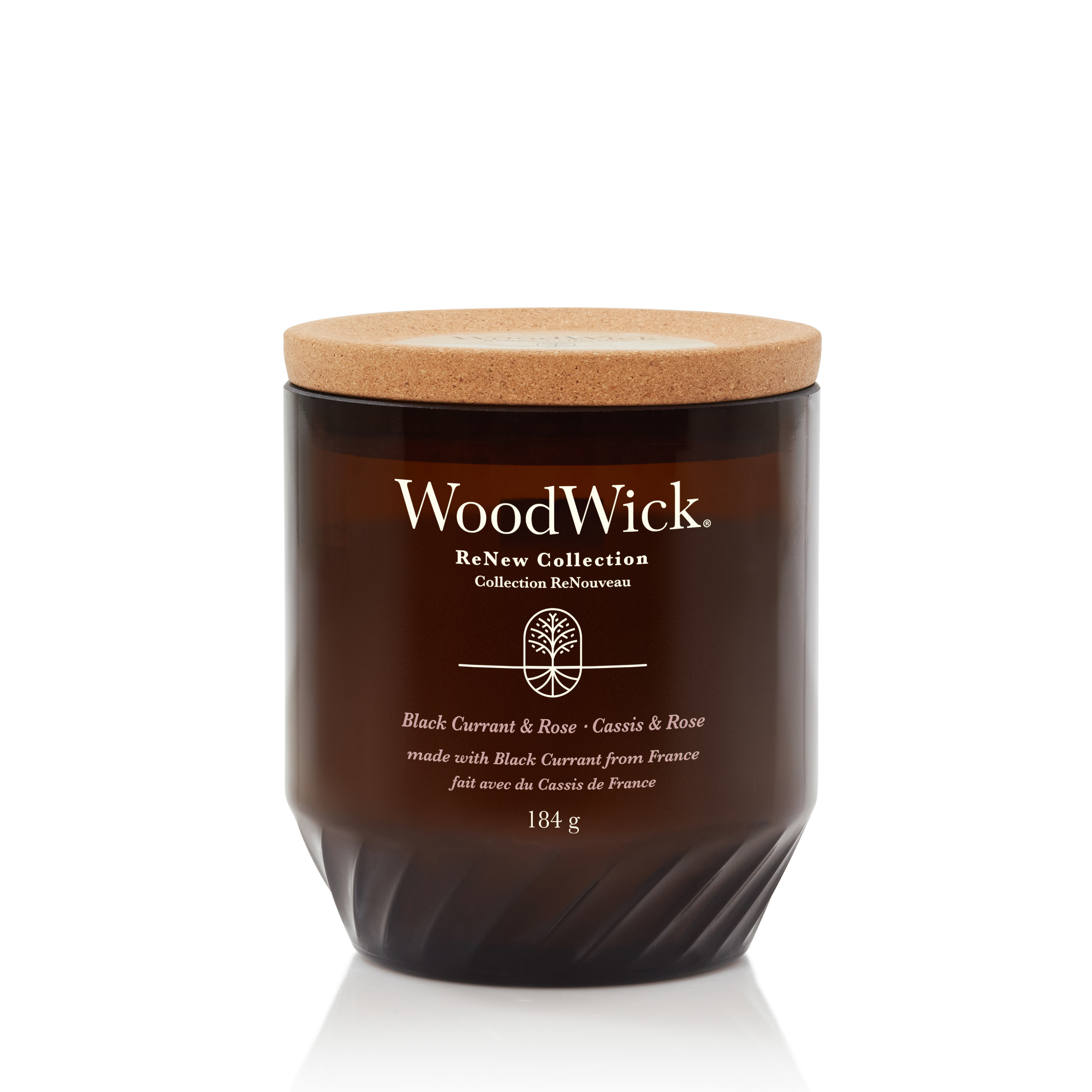 Ароматическая свеча WoodWick RENEW средняя, Черная смородина и роза 184 гр