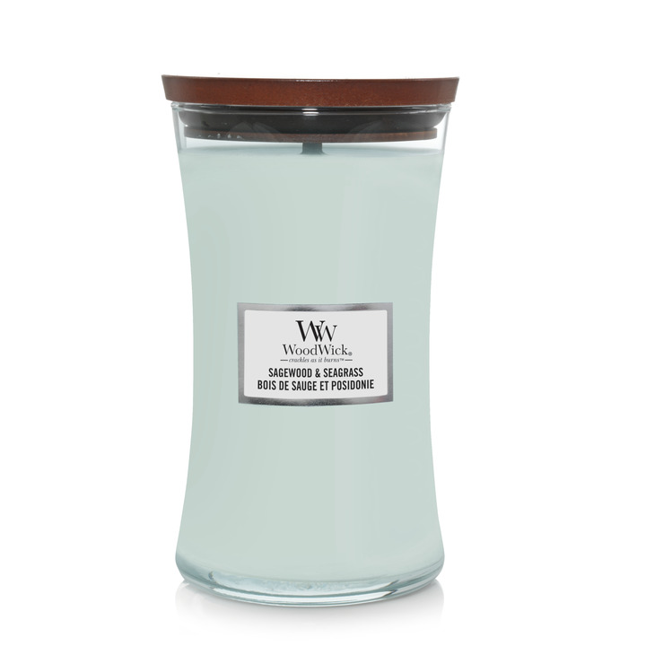 Ароматическая свеча Wood Wick большая, Полынь и Морская трава 610 гр