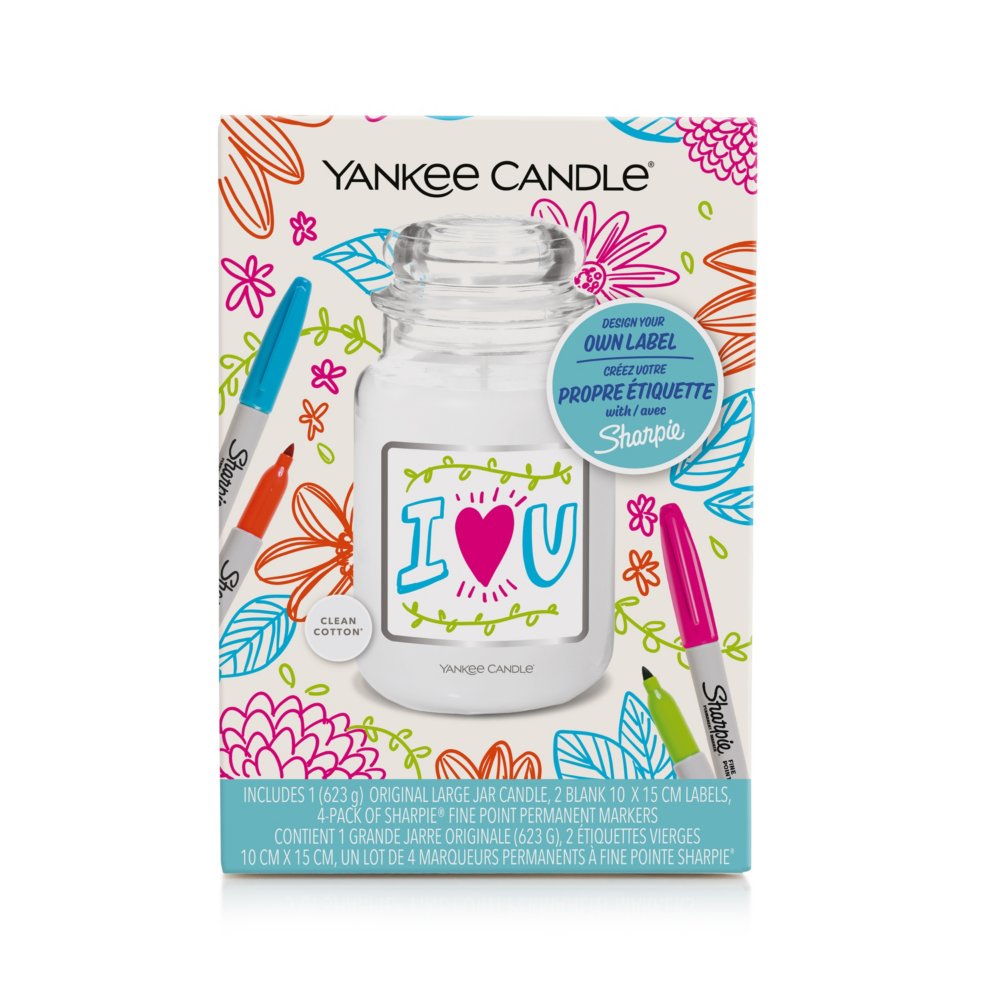 Подарочный набор Yankee Candle ароматическая свеча большая Чистый хлопок