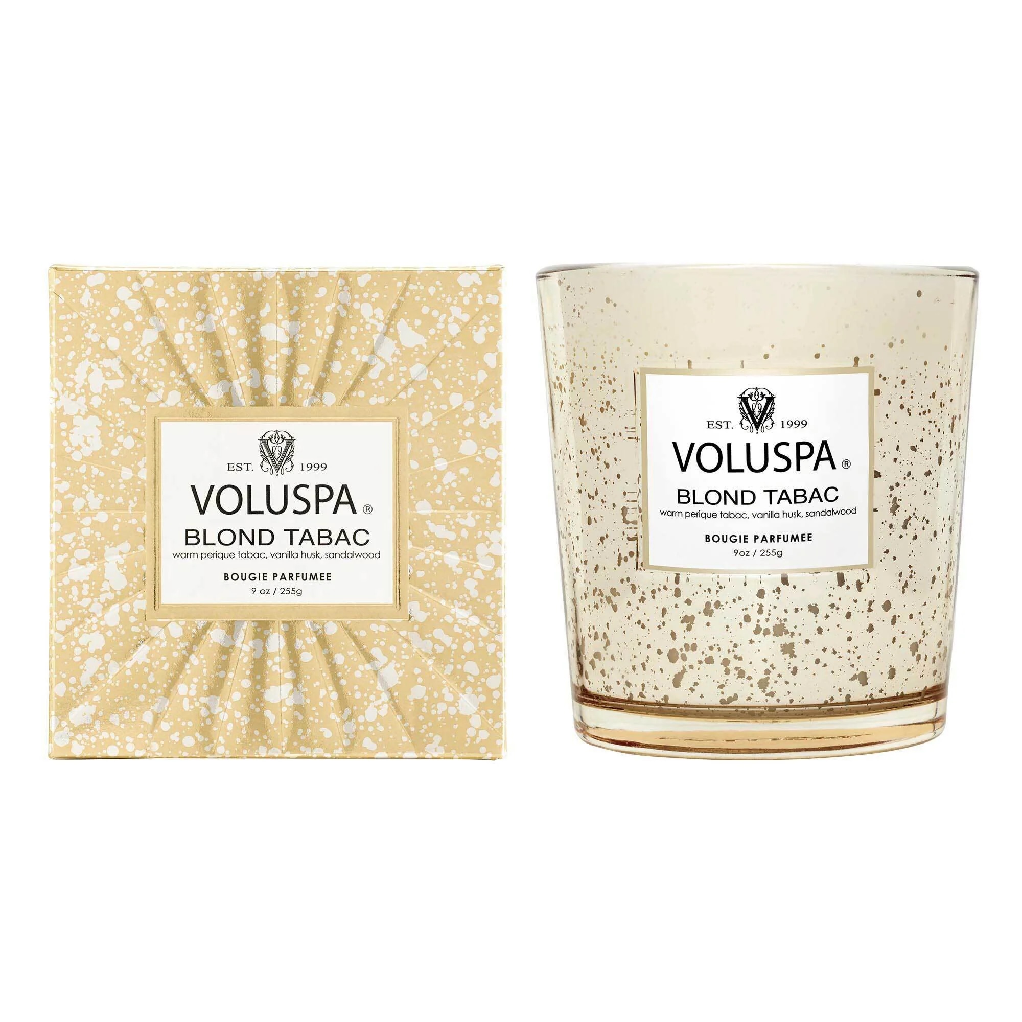 Ароматическая свеча Voluspa в подарочной коробке, Светлый табак 255 гр