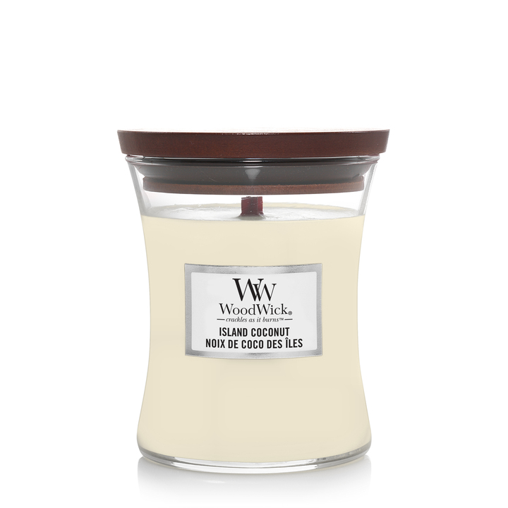 Ароматическая свеча WoodWick средняя, Кокосовый остров 275 гр
