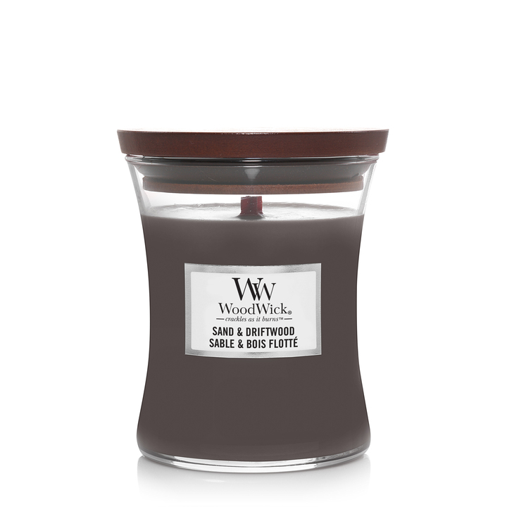 Ароматическая свеча WoodWick средняя, Песок и дрейфующие дерево 275 гр