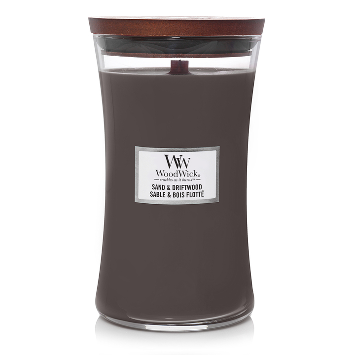 Ароматическая свеча WoodWick большая, Песок и дрейфующие дерево 610 гр
